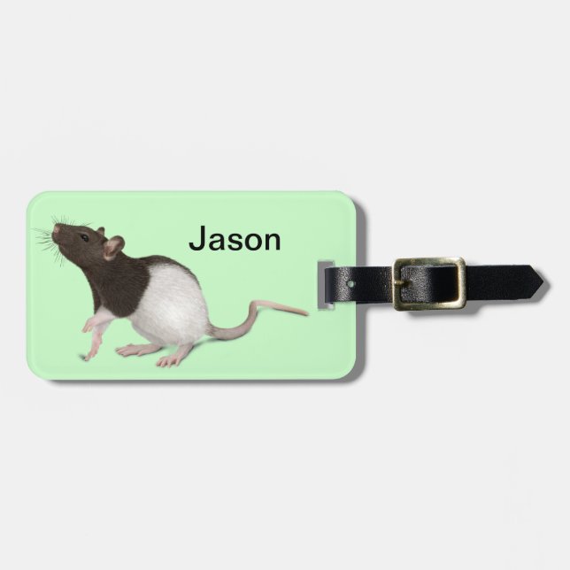 Pet Rat Painting Luggage Tag (Front Horizontal)
