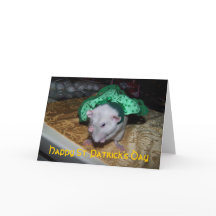 Pet Rat Ruby St. Pat's Greeting Card
