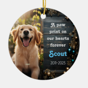 Pet Rememberance Christmas Ceramic Ornament