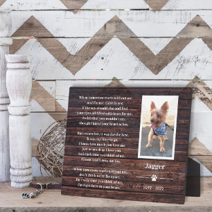 Pet Remembrance Memorial Photo Plaque with Easel