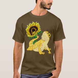 Pet Reptile Keeper Sunflower Animal Bearded Dragon T-Shirt