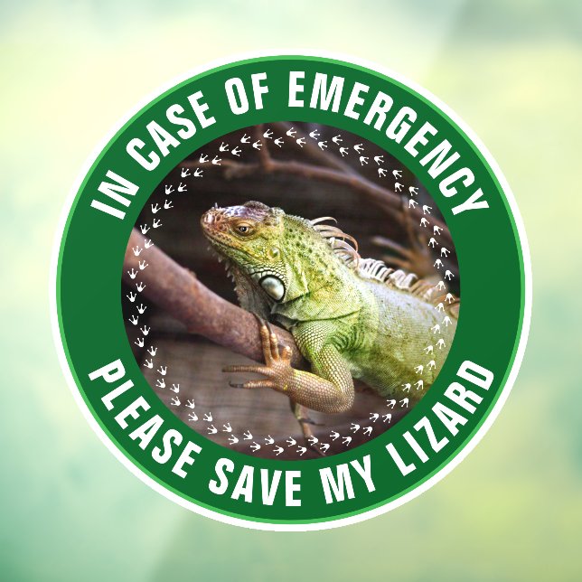 Pet Safety Alert Custom Reptile First Responder Window Cling (Sheet 3)