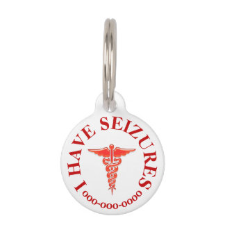 Pet seizure ICE vet notification Pet Tag