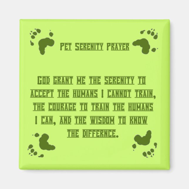 Pet Serentiy Prayer Magnet (Front)