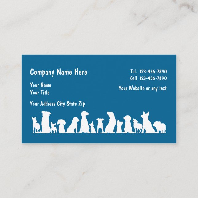 Pet Servic Business Cards (Front)