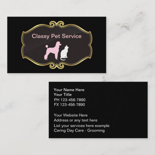 Pet Service Business Cards (Front/Back)