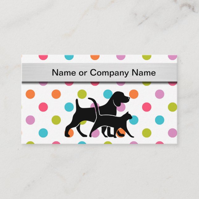 Pet Service Business Cards Template (Front)