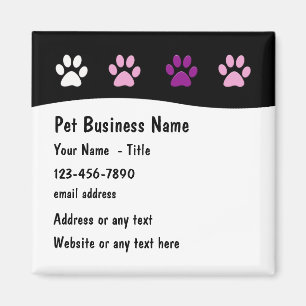 Pet Service Trendy Business Magnets