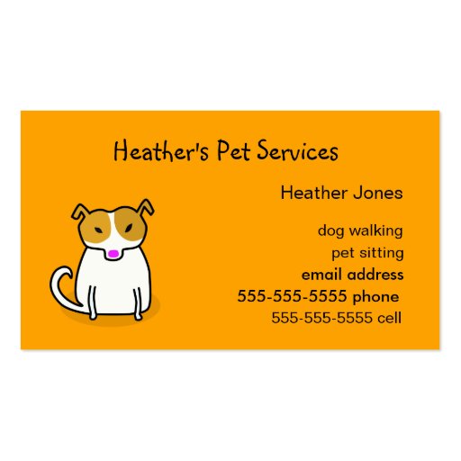 Pet Services Business Card | Zazzle