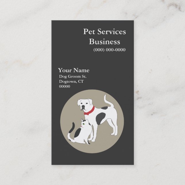 Pet Services Business Card (Front)