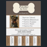 Pet Services Business Dog Tear Off Strips Flyer<br><div class="desc">Modern Flyers for Pet Sitting Business</div>