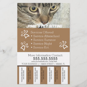 Pet Services Business Dog Tear Off Strips Flyer B