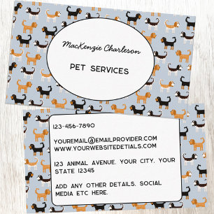 Pet Services Cavalier King Charles Spaniel Business Card