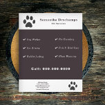 Pet Services Flyer<br><div class="desc">A Flyer with cat paw illustrations. Fully customisable,  it can be suitable for all kinds of pet services such as dog walker,  cat sitting,  rabbit feeding,  fish care,  bird care,  plant watering,  pet boarding,  etc. You can change the cat paw by your logo or photo.</div>