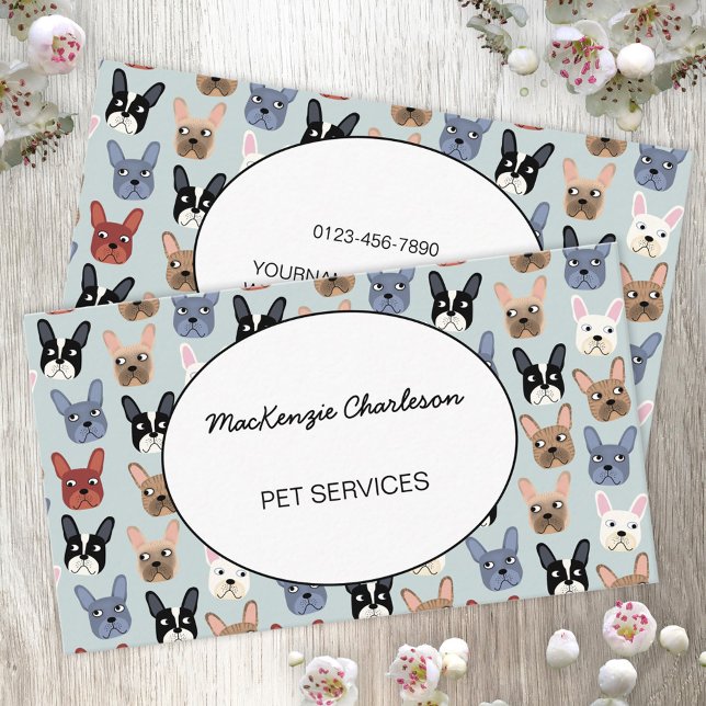 Pet Services French Bulldog Business Card (Creator Uploaded)
