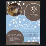 Pet Services Grooming Dog Bubbles Photo Flyer<br><div class="desc">Modern Flyers for Pet Grooming Business</div>