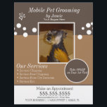 Pet Services Grooming Dog Photo Flyer<br><div class="desc">Modern Flyers for Pet Grooming Business</div>