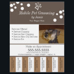 Pet Services Grooming Dog Tear Off Strips Flyer<br><div class="desc">Modern Flyers for Pet Grooming Business</div>