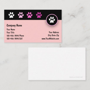 Pet Services Modern Paw Design Business Card