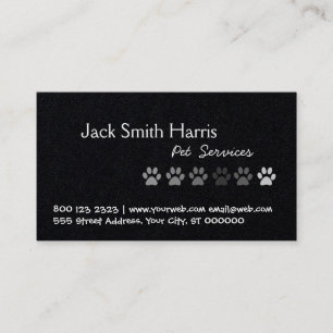 Pet Services, Pet Sitter, Pet Groomer, Business Card