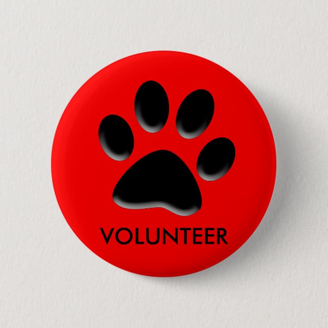 pet shelter, animal rescue, volunteer ID badge,pin 6 Cm Round Badge (Front)