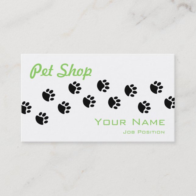Pet Shop Business card (Front)