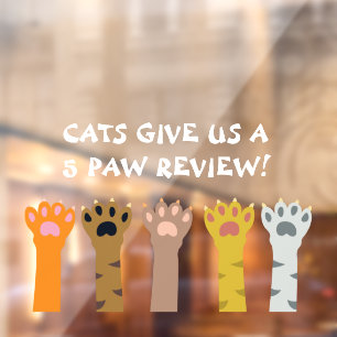 Pet Shop Cats Five Paw Review For Pet Care Window Cling