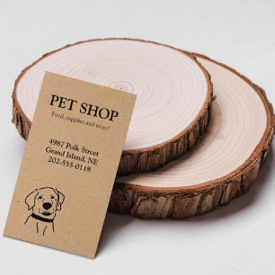 Pet Shop Kraft Business Card