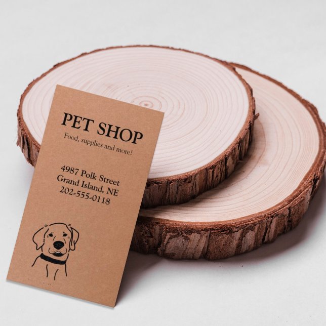 Pet Shop Kraft Business Card (Creator Uploaded)