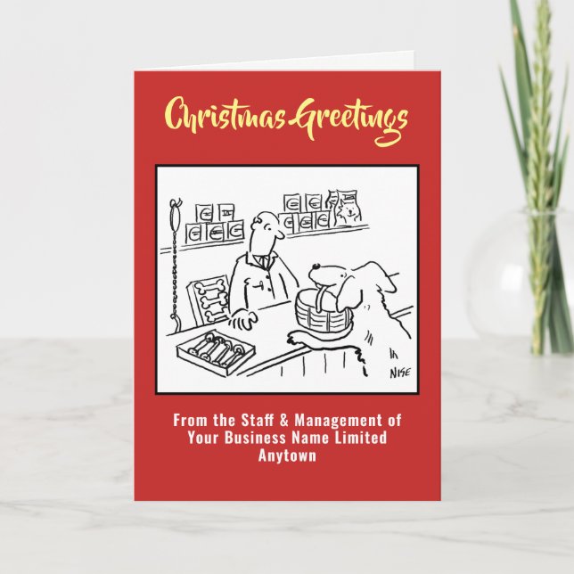 Pet Shop or Pet Store Christmas Card (Front)