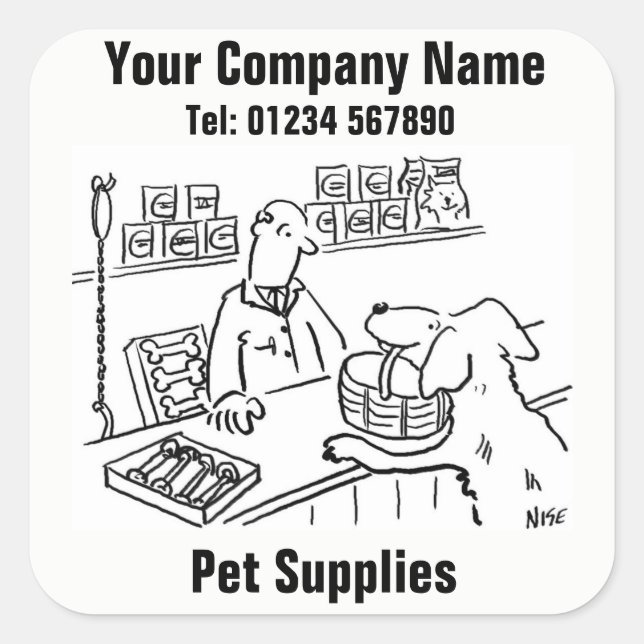 Pet Shop & Pet Supplies Cartoon Stickers (Front)