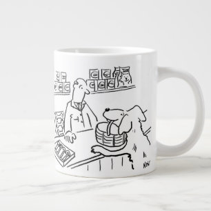 Pet Shop Worker Dog Shopping Large Coffee Mug
