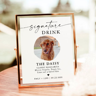 Pet Signature Drink Sign   Wedding Drink Bar Sign