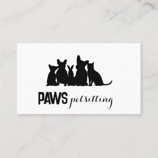 Pet Silhouette Petsitting Business Card