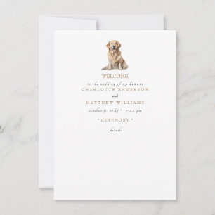 Pet Simple Black & Gold Text Wedding Program II