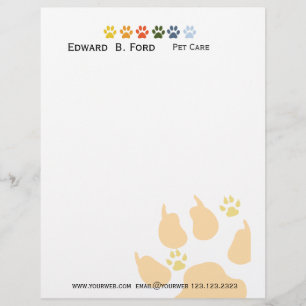 Pet Sitter Animal Care Veterinarian Letterhead Design