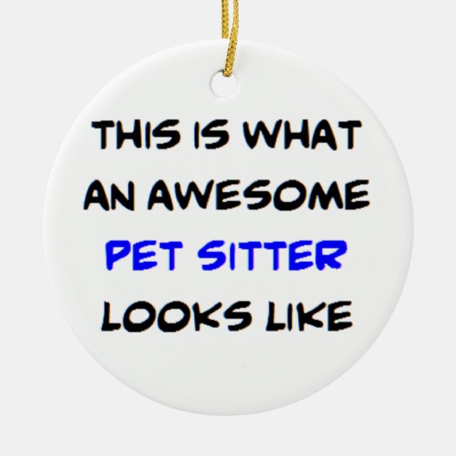 pet sitter, awesome ceramic tree decoration (Front)