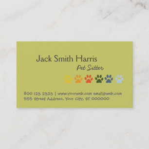 Pet Sitter Bold and Elegant Business Card