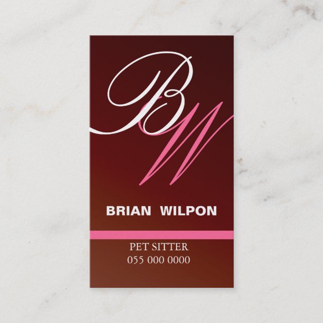 Pet Sitter Business Card (Front)