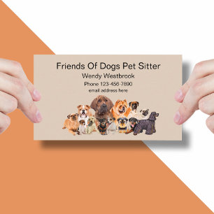 Pet Sitter Business Cards Dogs Theme