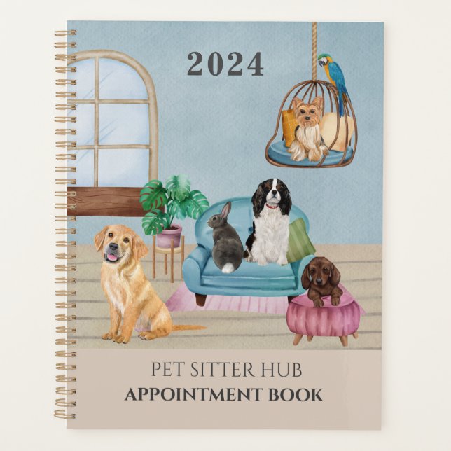 Pet Sitter Business Office Appointment Diary  Planner (Front)