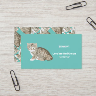 Pet Sitter Cute Business Card