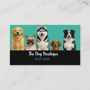 Pet Sitter Cute Puppy Script Business Card