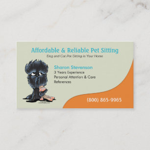 Pet Sitter Dog Day Care Business Affenpinscher Business Card