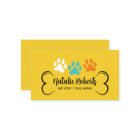 Pet Sitter Dog Walker Custom Colour Paw Prints Gol