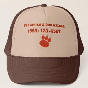 Pet Sitter & Dog Walker Paw Print Trucker Hat