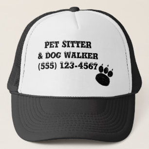 Pet Sitter & Dog Walker Paw Print Trucker Hat