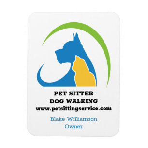 Pet Sitter Dog Walking Service Magnet