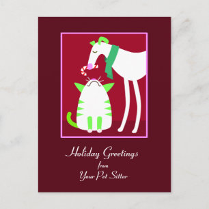 Pet Sitter Holiday Postcard