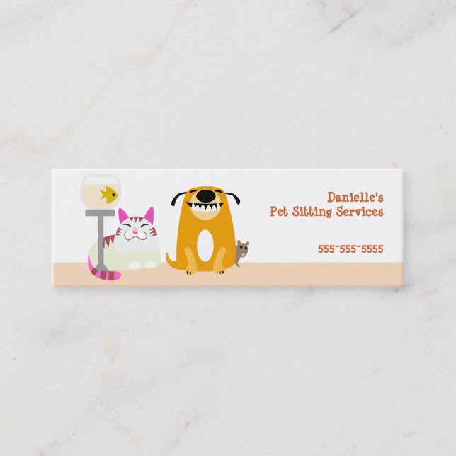 Pet Sitter Mini Business Card (Front)